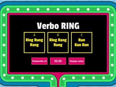 Irregular verbs de RIDE a SLEEP