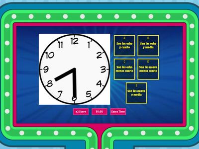  Telling Time-Gameshow Quiz