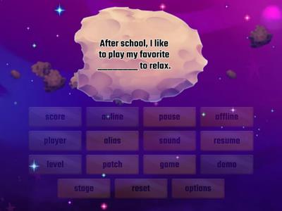 Computer games Vocabulary HW 2