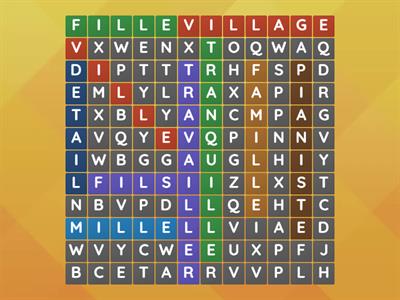 Найдите и выделите 10 слов. 