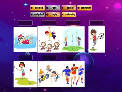 Sports - match up - lvl 2 (sound, text - picture)