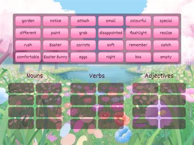 Grade 3 - Easter - adjectives, nouns, verbs