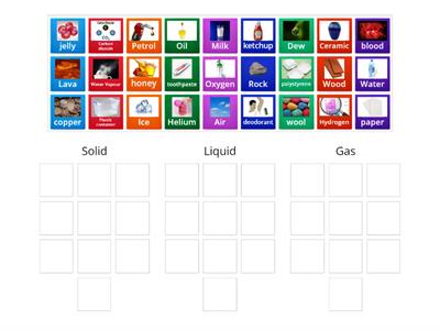Solid, liquid or gas? Year 4