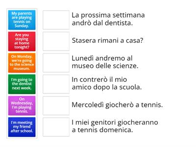 Present continuous – future arrangements