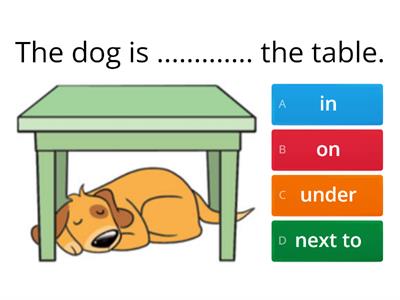 Prepositions of place Recap