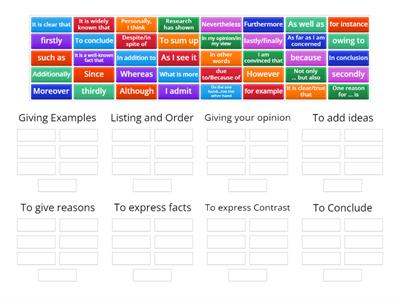 Linkers for essay writing