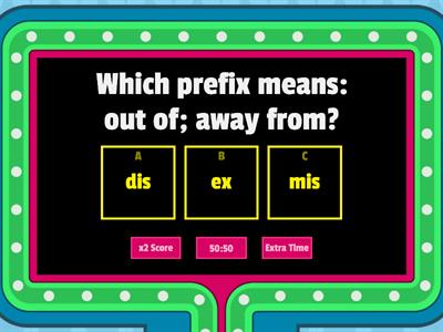 Just Words Bonus Unit 1: Prefix/Roots