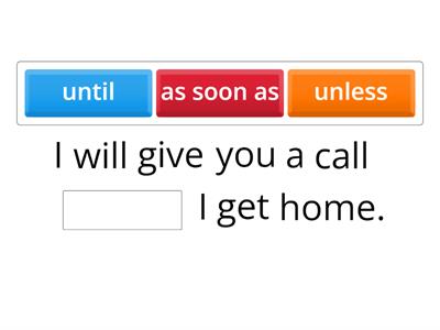 Future Time Conjunctions