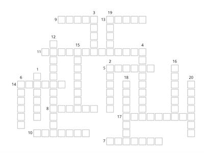  -AR, -ER, & -IR Verbs Crossword