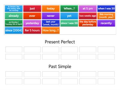  Present Perfect and Past Simple time markers