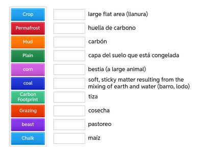 Copy of Unit 6 Living Green nouns