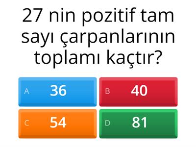 8. sınıf çarpanlar ve katlar