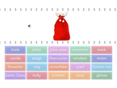 Christmas Vocab Part 2 Listen and Match