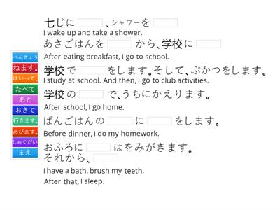 te form/before & after review - fill in the blanks