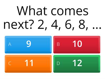 Number Patterns and Sequences Quiz
