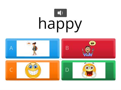  happy/hungry/sad/sleepy