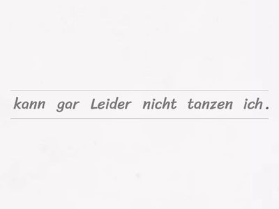  Wortfolge. Lektion 8. Übung 2