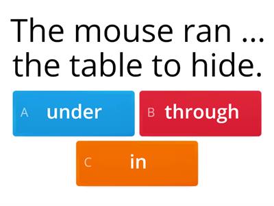 Prepositions of movement 