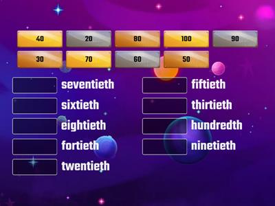 Ordinal numbers - 3 