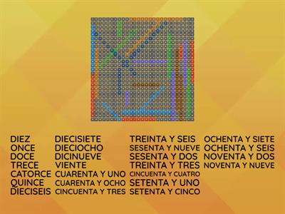 Spanish Numbers 10-99