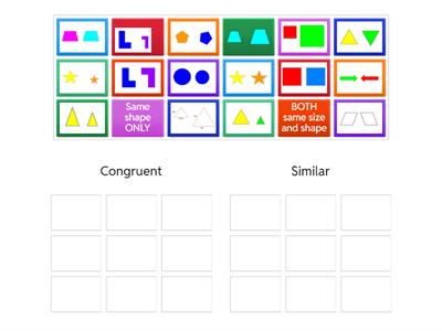 Congruent or Similar sort