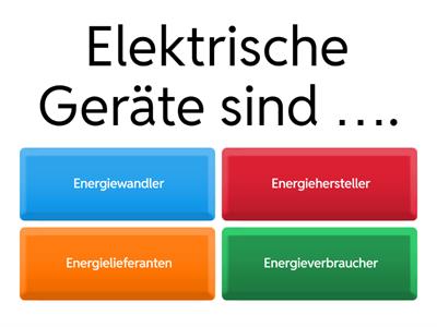 Energieumwandlung und Energie sparen