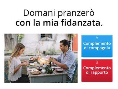 Complemento di compagnia vs Complemento di rapporto