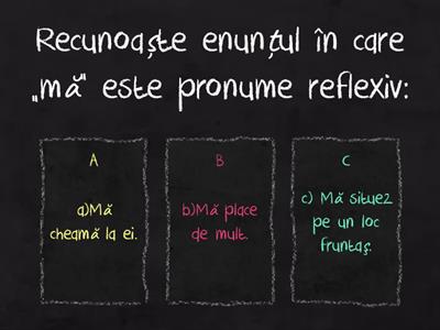 Pronumele reflexiv. Diferențiere pronume reflexiv-pronume personal