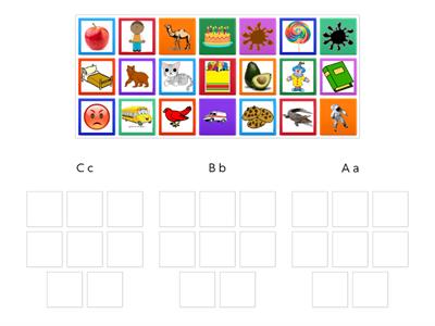  Letters C c , B b ,  A a