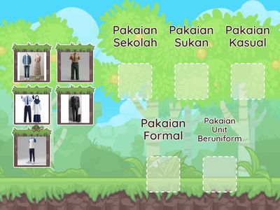 AKTIVITI "DRAG AND DROP" GAMBAR JENIS PAKAIAN