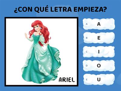 VOCALES - P - M - T - S ¿CON QUÉ LETRA EMPIEZA? (PERSONAJES DISNEY)