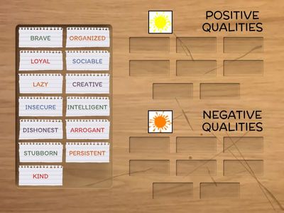 Young Learners 6: Put the quality in the correct color