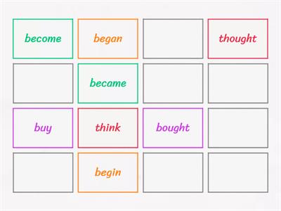 WW1 Unit 7.1 Irregular verbs