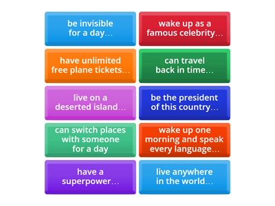 "If I Were a Millionaire" second conditional