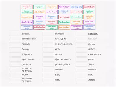 Irregular verbs Part 1 match
