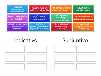 Clase # 7 - Subjuntivo o Indicativo