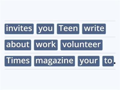 TEEN TIMES ESSAY CONTEST (Module A)