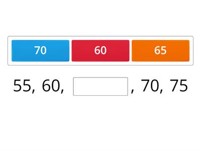 Skip counting by 5's - 55 to 100