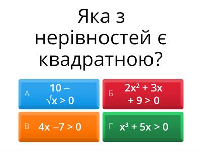  Квадратна нерівність.
