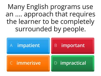 IELTS VOCAB QUIZ