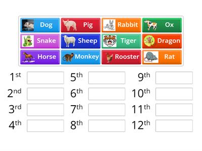 Chinese Zodiac Order