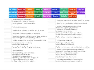 Solutions intermediate 1E phrasal verbs+definitions