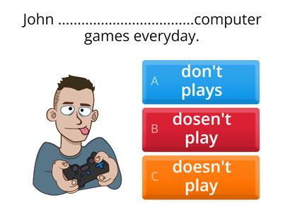 Present simple negative 