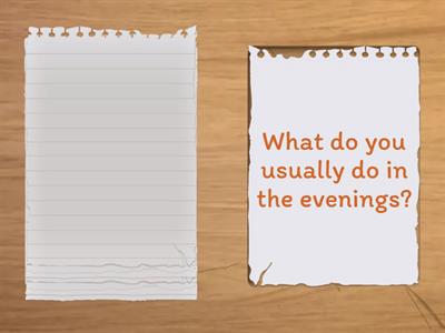 Present Simple speaking part