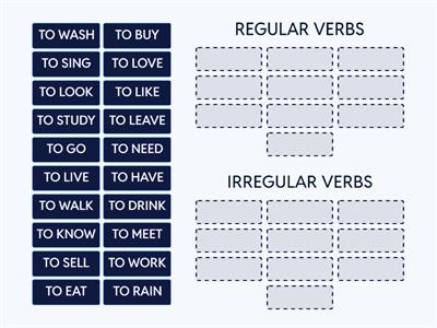 REGULAR AND IRREGULAR VERBS