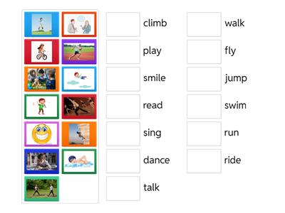 first verbs - (for animals game- can it...?)