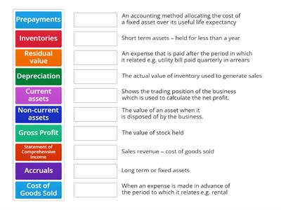 Income Statement definitions match up x10