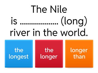 Comparatives and superlatives