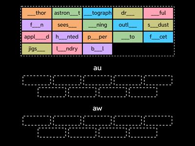 SORT "AU" & "AW"