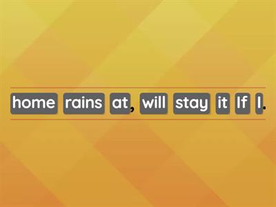First Conditionals
